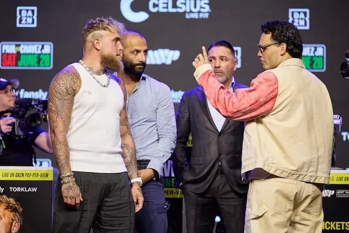 Jake Paul vs Julio Cesar Chavez Jnr Presser