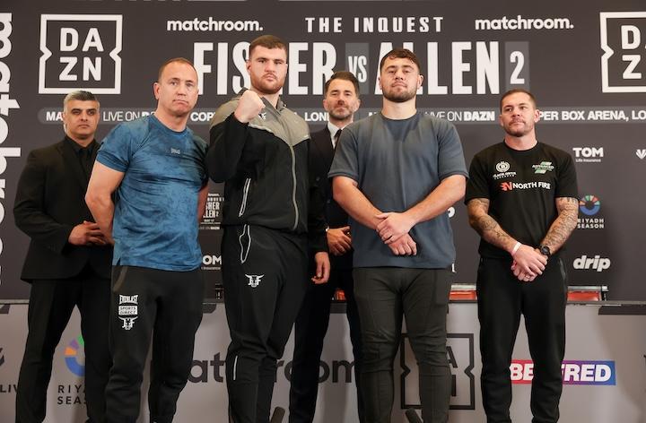 Johnny Fisher Dave Allen  Photo: Mark Robinson Matchroom Boxing