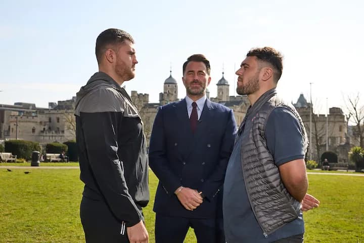 Johnny Fisher Dave Allen Photo: Mark Robinson Matchroom Boxing