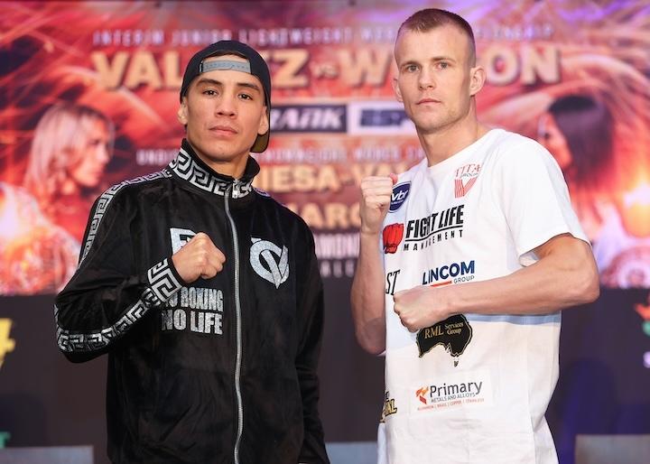Oscar Valdez Vs Liam Wilson Pose